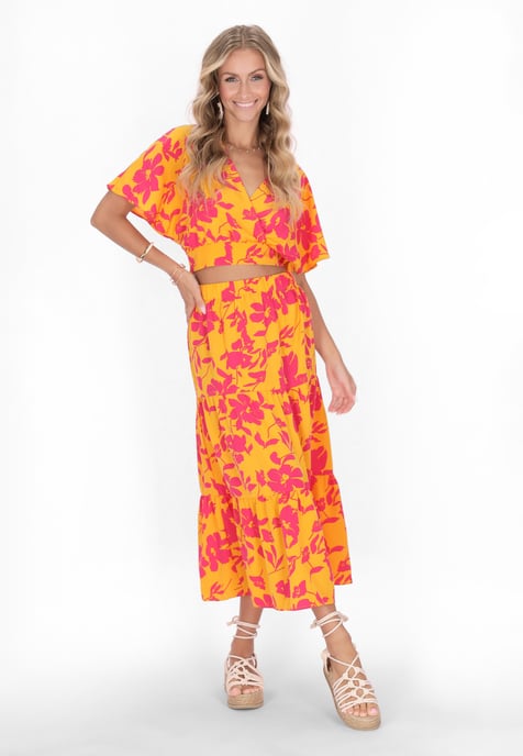 IZIA rok vrouwen geel veelkleurig - Image 2
