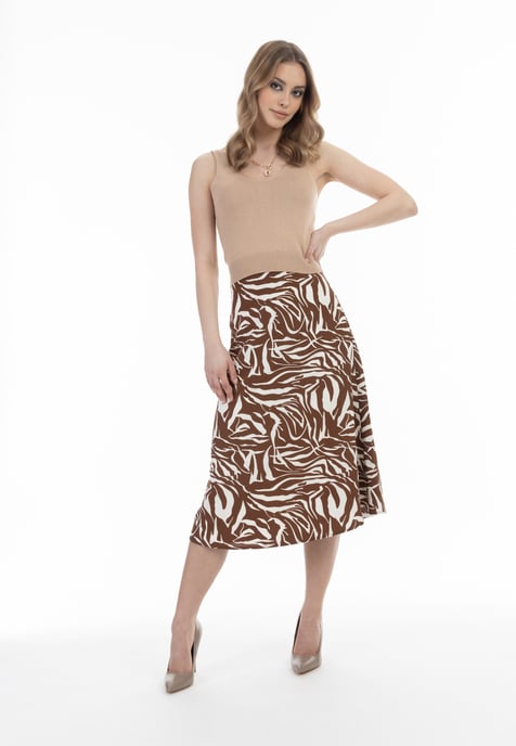 Faina midirok Dames Bruin Wit - Image 2