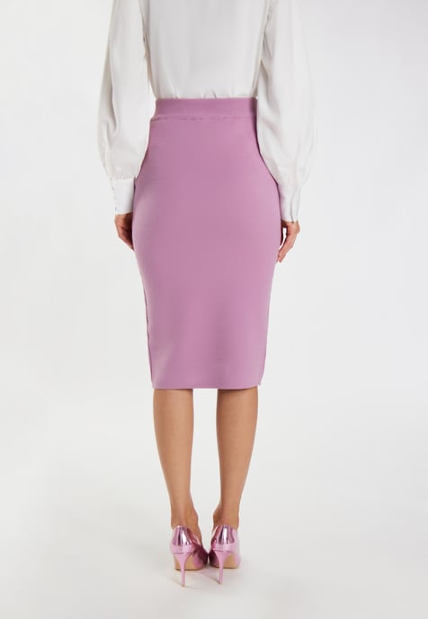 Faina Gebreide midi-rok Dames Mauve - Image 4