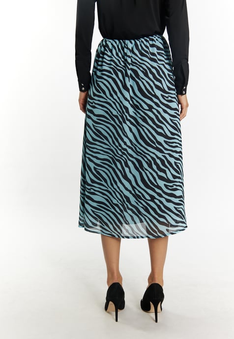 Faina Rok met zebraprint Dames Lichtblauw zwart - Image 4