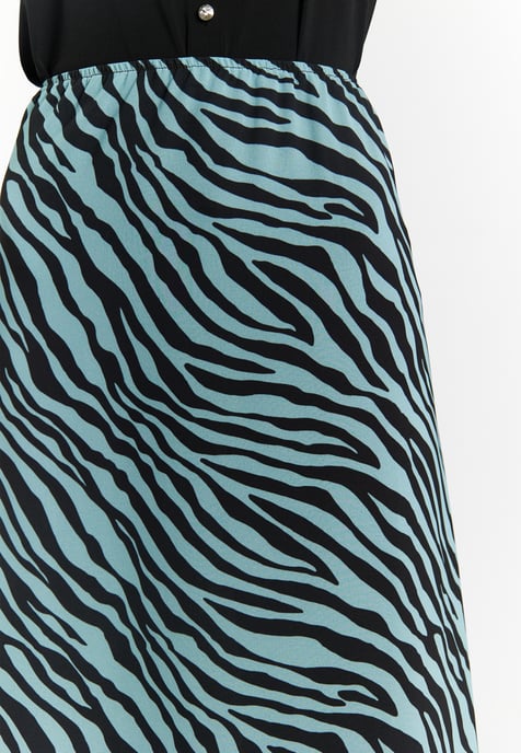 Faina Rok met zebraprint Dames Lichtblauw zwart - Image 5