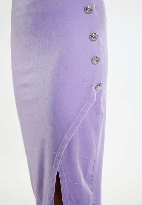 Faina Fluwelen rok met glitters Dames lavendel - Image 5