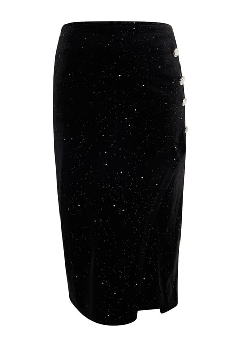 Faina Fluwelen rok met glitters Dames zwart - Image 1