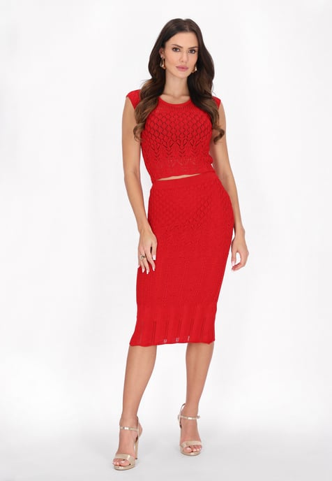 Faina rok vrouwen rood - Image 2