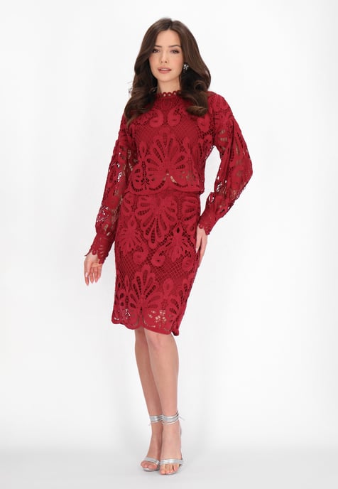 Faina rok vrouwen Wijnrood - Image 2
