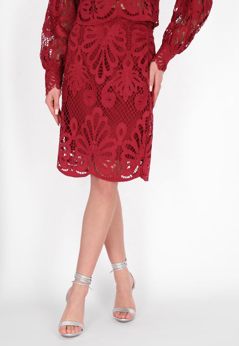 Faina rok vrouwen Wijnrood - Image 3
