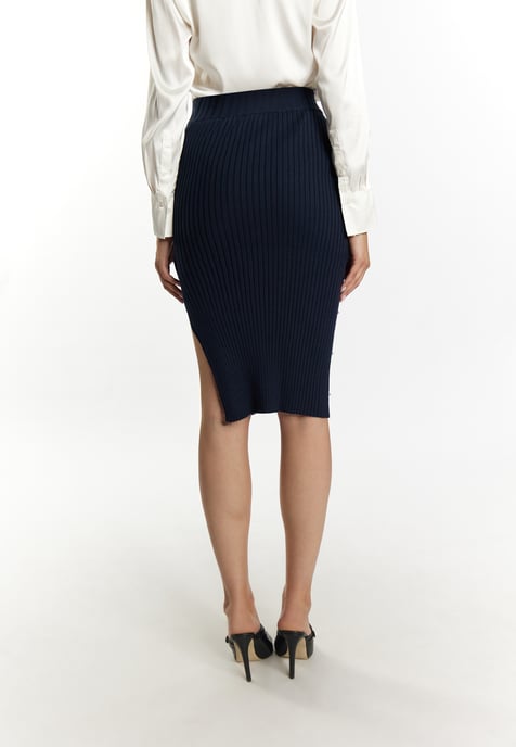 Faina Gebreide rok met strass steentjes Dames marine - Image 4