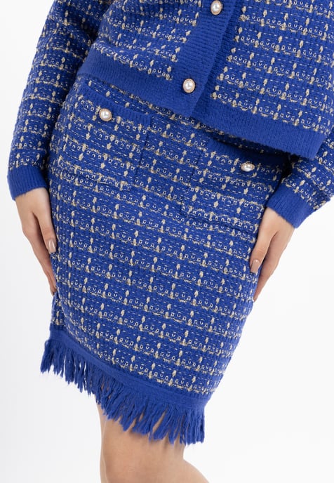 Faina Knitted skirt women dark blue - Image 5