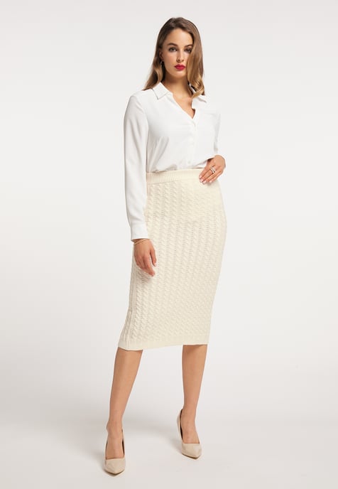 Faina Knitted skirt women Champagne - Image 2