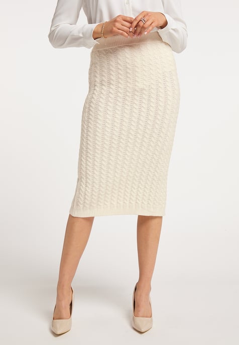 Faina Knitted skirt women Champagne - Image 3