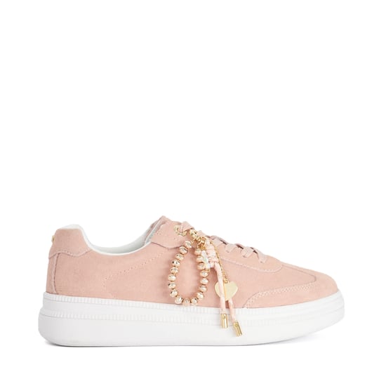 Dune Ladies Elenas - Charm Detail Suede Lace-Up Trainers - Image 2