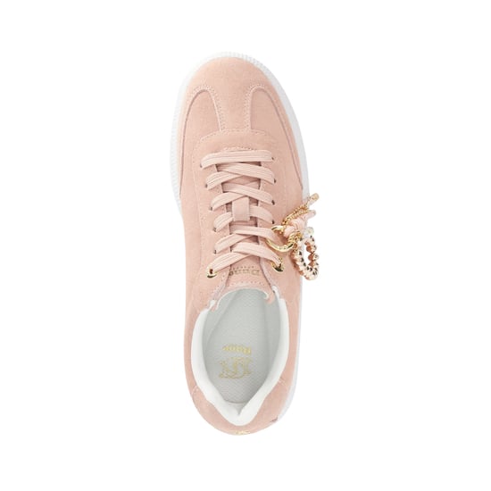 Dune Ladies Elenas - Charm Detail Suede Lace-Up Trainers - Image 3