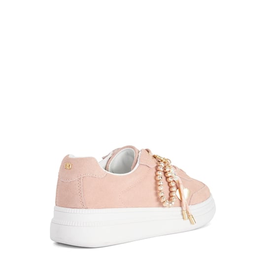 Dune Ladies Elenas - Charm Detail Suede Lace-Up Trainers - Image 4