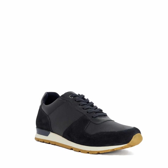 Dune Mens Toronto - Leather Lace-Up Trainers - Image 1
