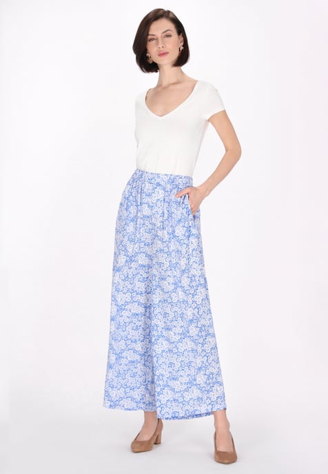 usha Broek vrouwen blauw wit - Image 2