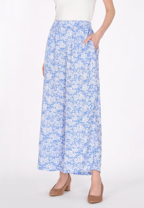 usha Broek vrouwen blauw wit - Image 3