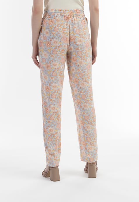usha Stof broek Dames Blauw Veelkleurig - Image 4