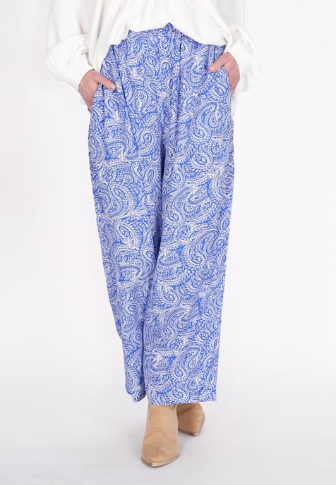 usha Broek vrouwen blauw wit - Image 3