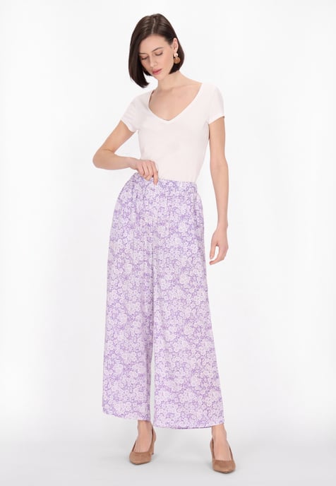 usha Broek vrouwen paars wit - Image 2