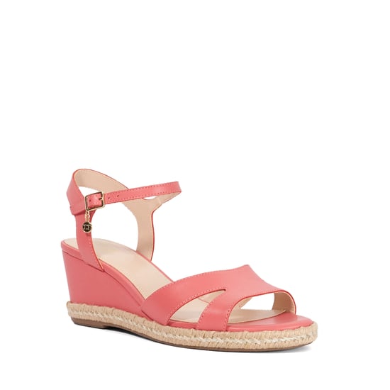 Dune Ladies Kindal - Reptile Print Wedge Sandal - Image 1