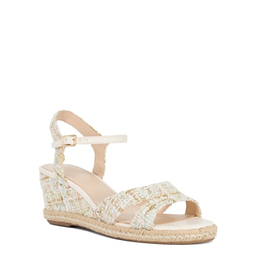 Dune Ladies Kindal - Reptile Print Wedge Sandal - Image 1