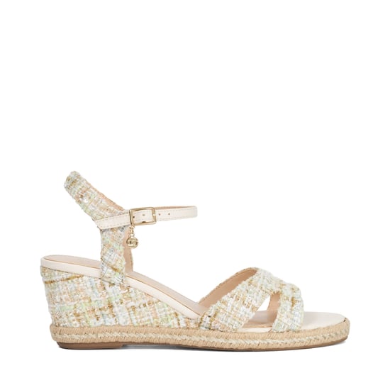 Dune Ladies Kindal - Reptile Print Wedge Sandal - Image 2