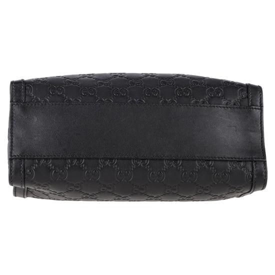 Gucci Small Guccissima Padlock Tote Bag in Black Leather - Image 4