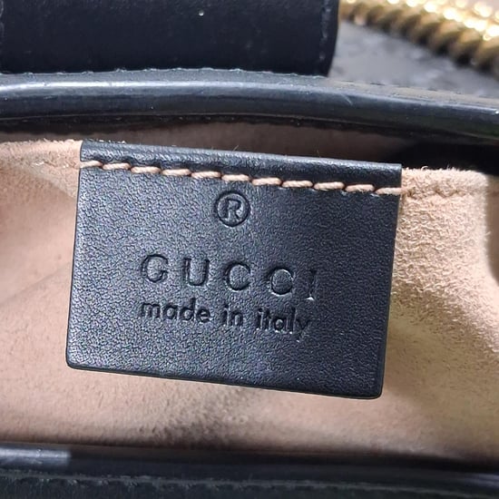 Gucci Small Guccissima Padlock Tote Bag in Black Leather - Image 5