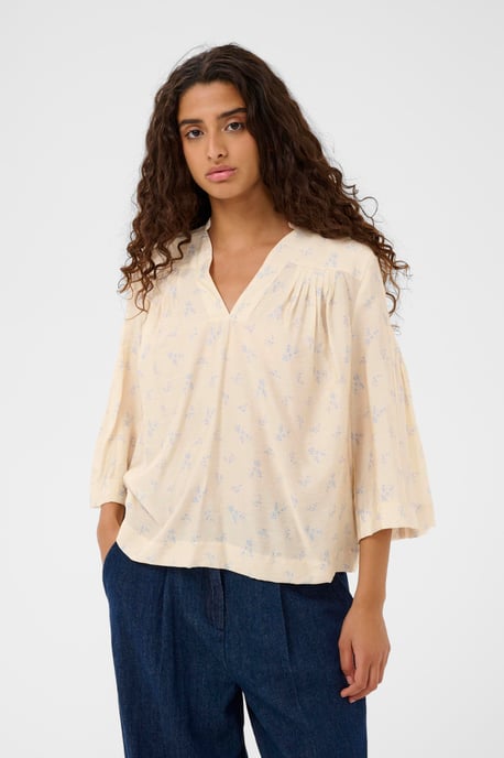 SLEneya Printed Blouse Blouse with long sleeve Boxy fit - Image 3