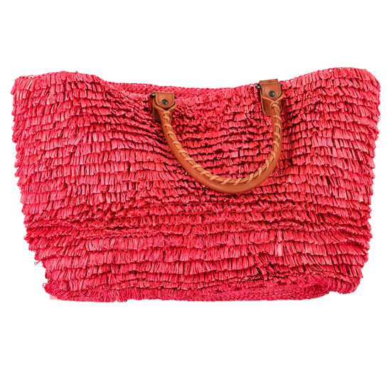 Balenciaga geweven mandtas in roze raffia - Image 3