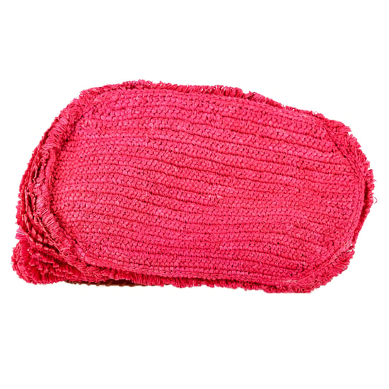 Balenciaga geweven mandtas in roze raffia - Image 4