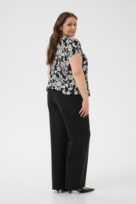 KCami Stanley Printed Blouse with short sleeve Loose fit - Image 2