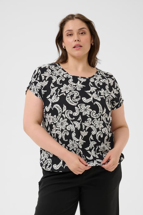 KCami Stanley Printed Blouse with short sleeve Loose fit - Image 3