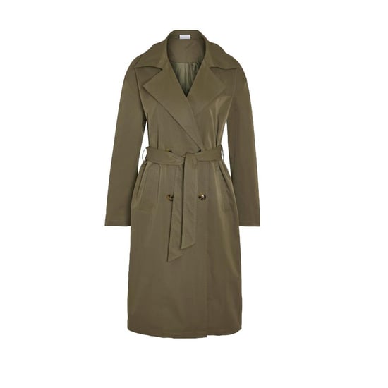 Noisy May Womens Trench Long Coat Classic Lapel Belted Jacket - Image 2