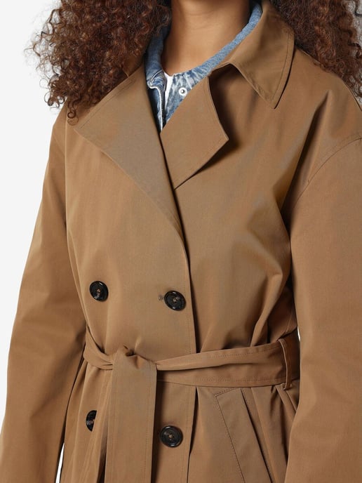 Noisy May Womens Trench Long Coat Classic Lapel Belted Jacket - Image 5