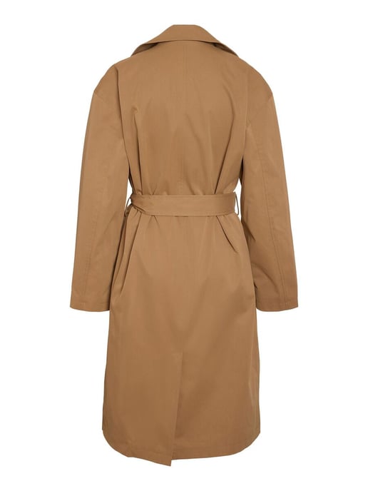 Noisy May Womens Trench Long Coat Classic Lapel Belted Jacket - Image 6