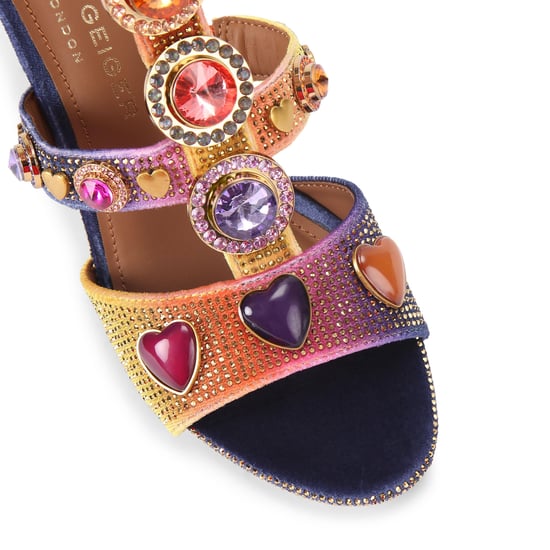 Kurt Geiger London Velvet Gem High Gladiator Sandals - Image 4