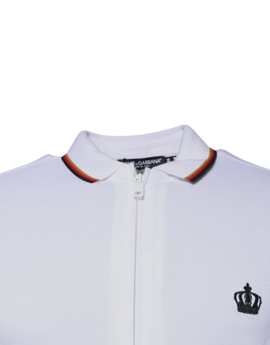 Poloshirt met lange mouwen en rits met kroon detail - Image 3