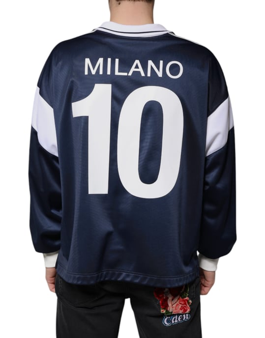 Langarm Polo Shirt Milan Italië - Image 4