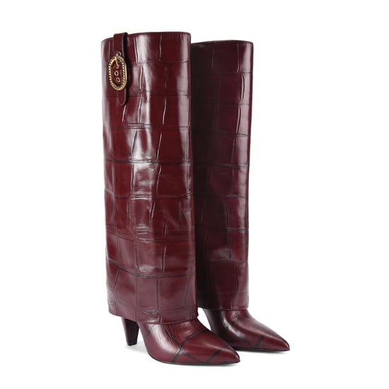 Kurt Geiger London Leather Fold Over Tall Boots - Image 2