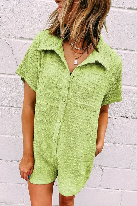 Textured Knit Short Sleeve Jumpsuit - Image 3