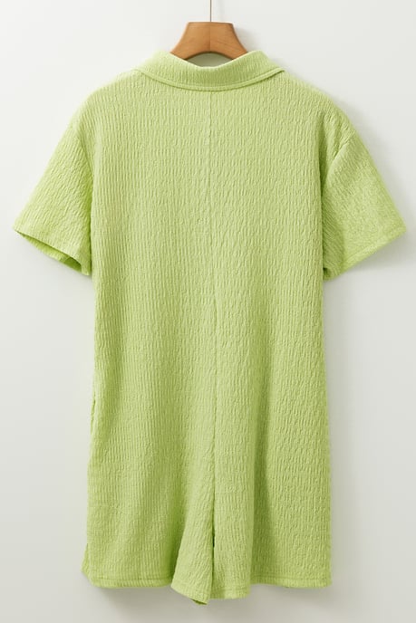 Textured Knit Short Sleeve Jumpsuit - Image 5