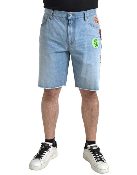 Denim Shorts met Patchdetails Relaxed Fit - Image 1