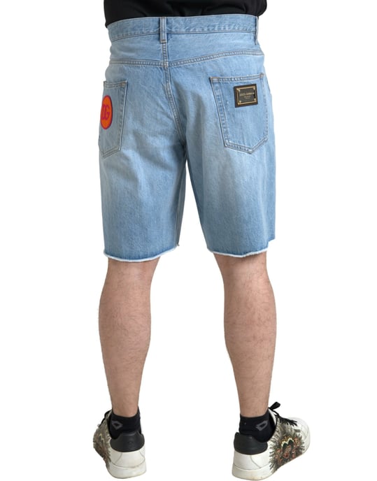 Denim Shorts met Patchdetails Relaxed Fit - Image 2