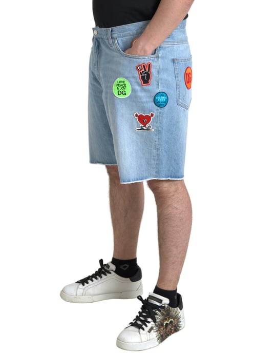 Denim Shorts met Patchdetails Relaxed Fit - Image 3