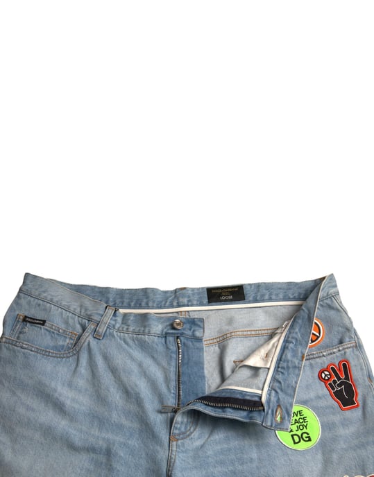 Denim Shorts met Patchdetails Relaxed Fit - Image 4