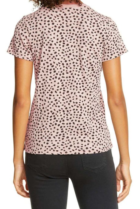 Aprikos Cheetah Mönster O-hals Kortärmad T-shirt - Image 2