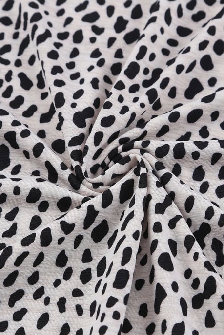 Aprikos Cheetah Mönster O-hals Kortärmad T-shirt - Image 4