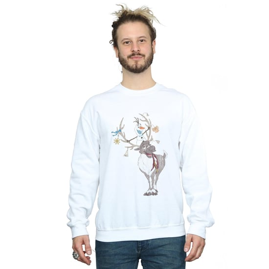 Disney Heren Frozen Sven en Olaf Kerst Ornamenten Sweatshirt (Wit) - Image 2