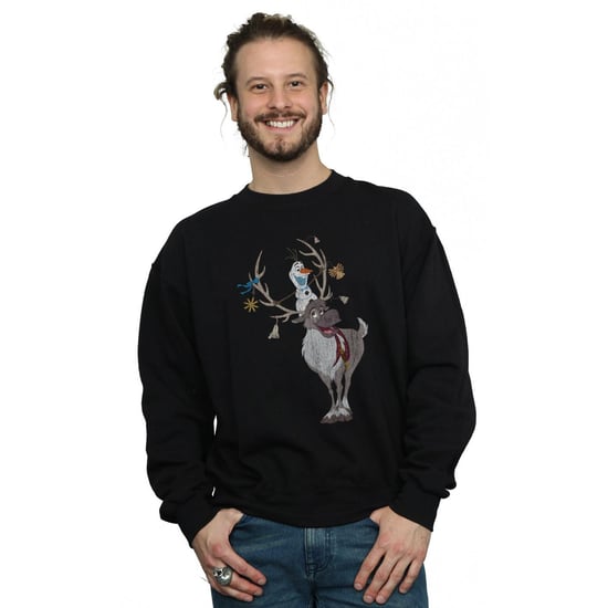 Disney Heren Frozen Sven en Olaf Kerst Ornamenten Sweatshirt (Zwart) - Image 2